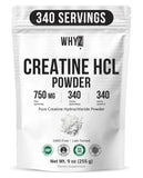 WHYZ Creatine HCl Unflavoured Powder 255g front view