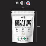 WHYZ Creatine Monohydrate Powder 525g with other supplements