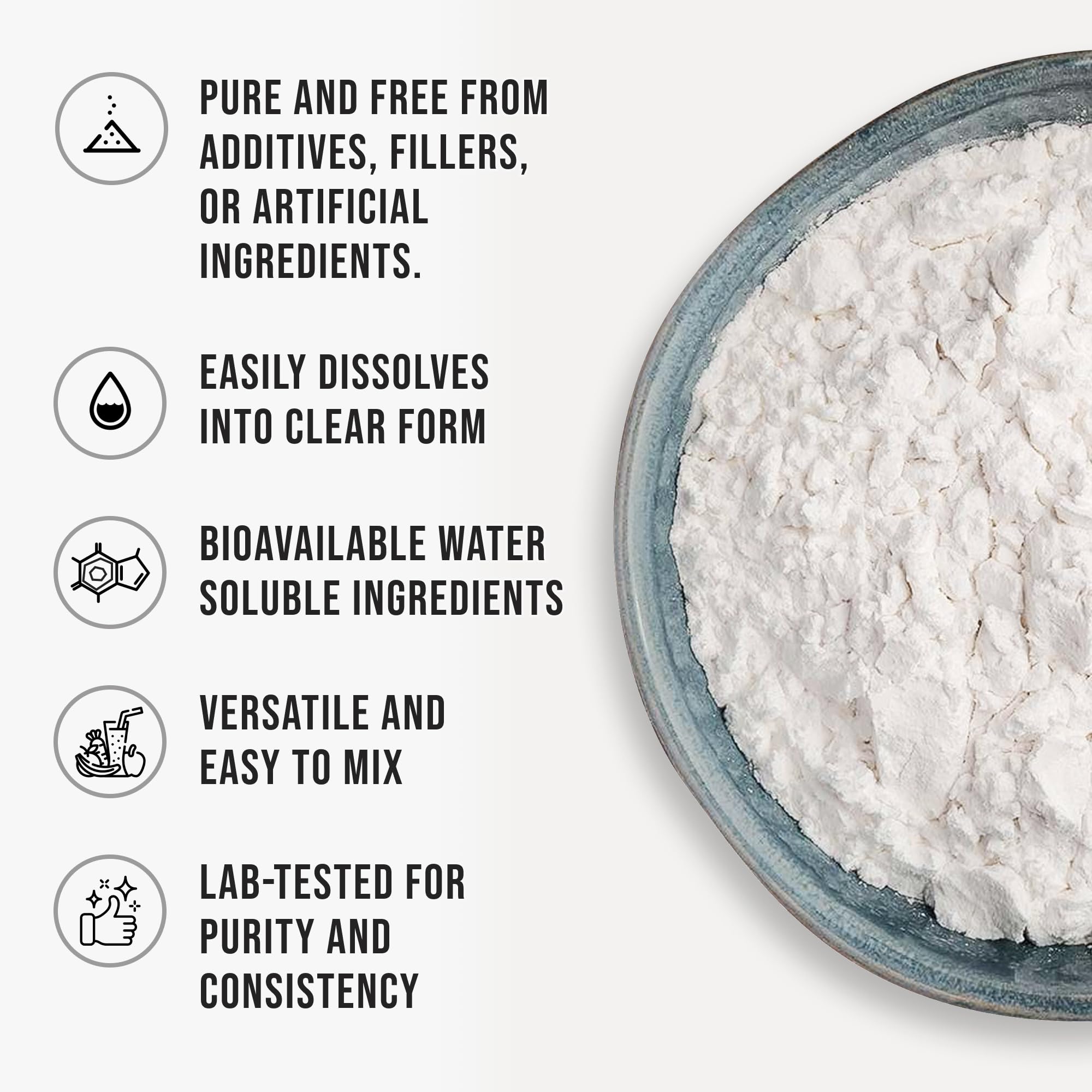 WHYZ D-Mannose Powder 381g container opened with powder visible