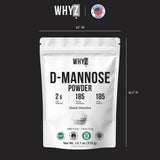 WHYZ D-Mannose Powder 381g on a kitchen counter