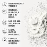 WHYZ Hydrolyzed Grass-Fed Collagen Powder 540g scoop
