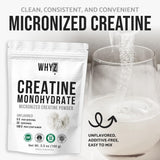 WHYZ Micronized Creatine Monohydrate Powder side view
