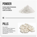 WHYZ NMN Powder nutritional information on packaging
