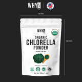 WHYZ Organic Chlorella Powder on a kitchen counter