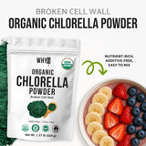 WHYZ Organic Chlorella Powder scoop for serving