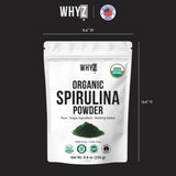 WHYZ Spirulina Organic Superfood Powder 240g serving suggestion