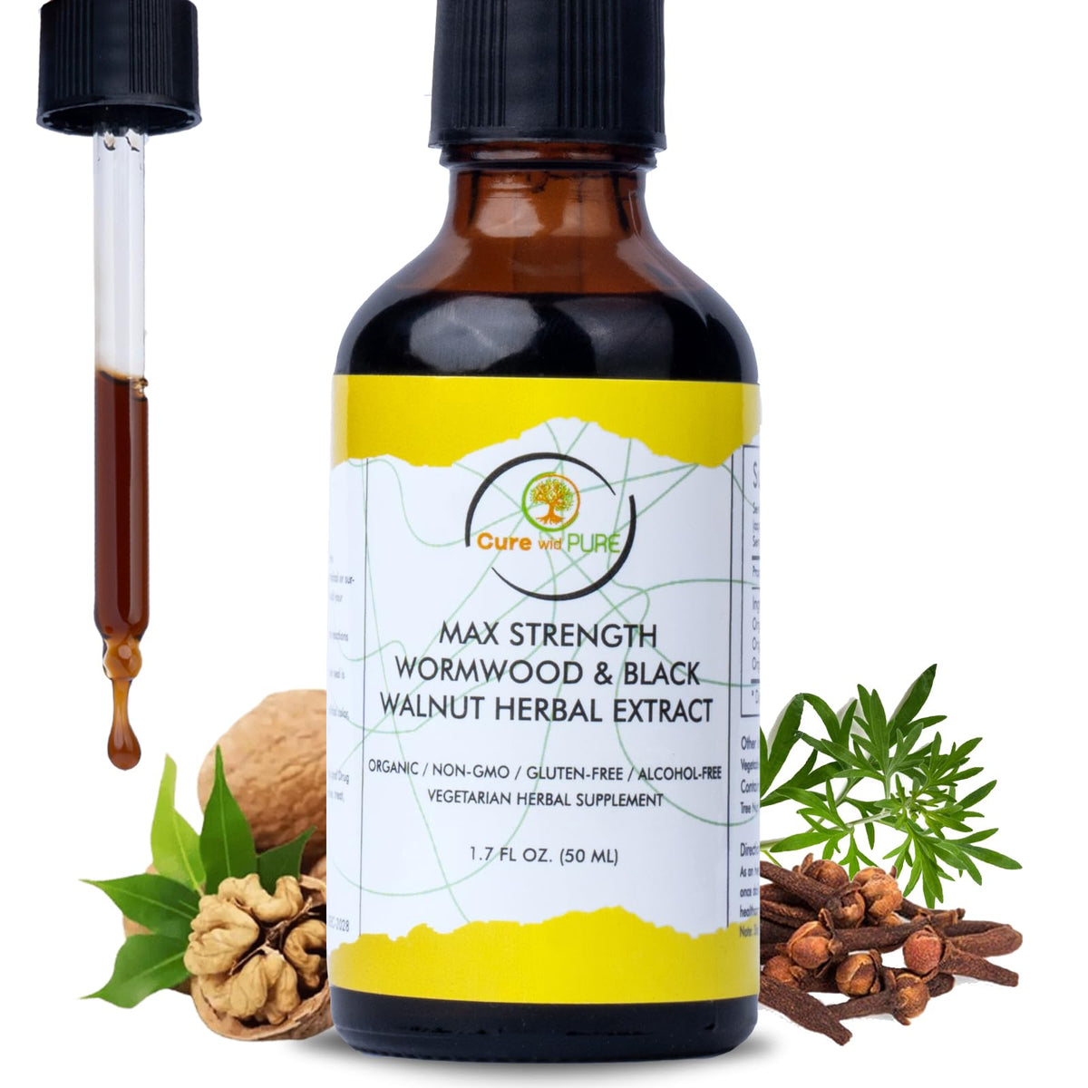 wid Pure Wormwood Black Walnut Tincture 132g front view