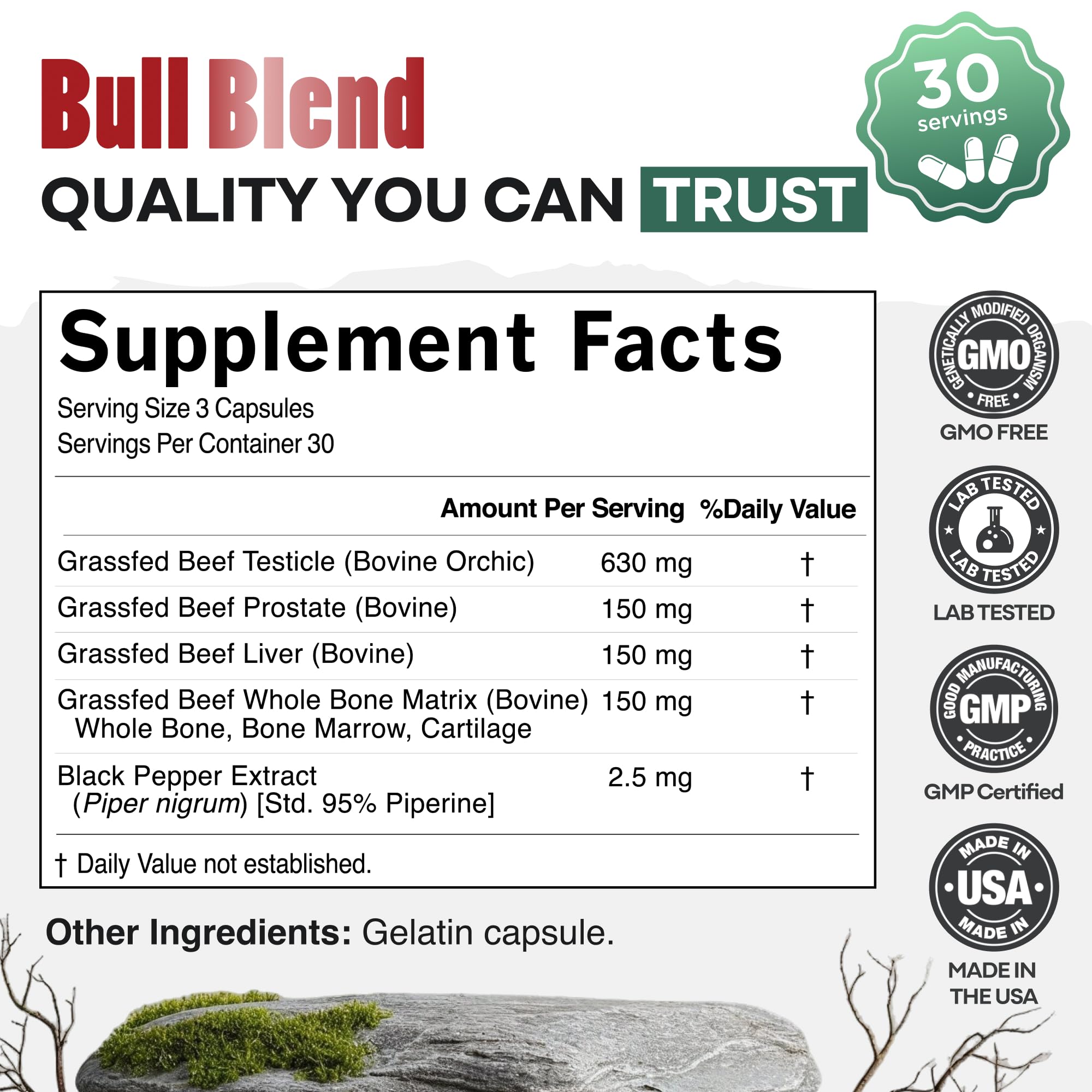 Wild Foods Beef Organ Complex Supplement packaging