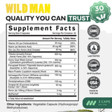 Wild Foods Herbal Stack for Man 109g capsules close-up