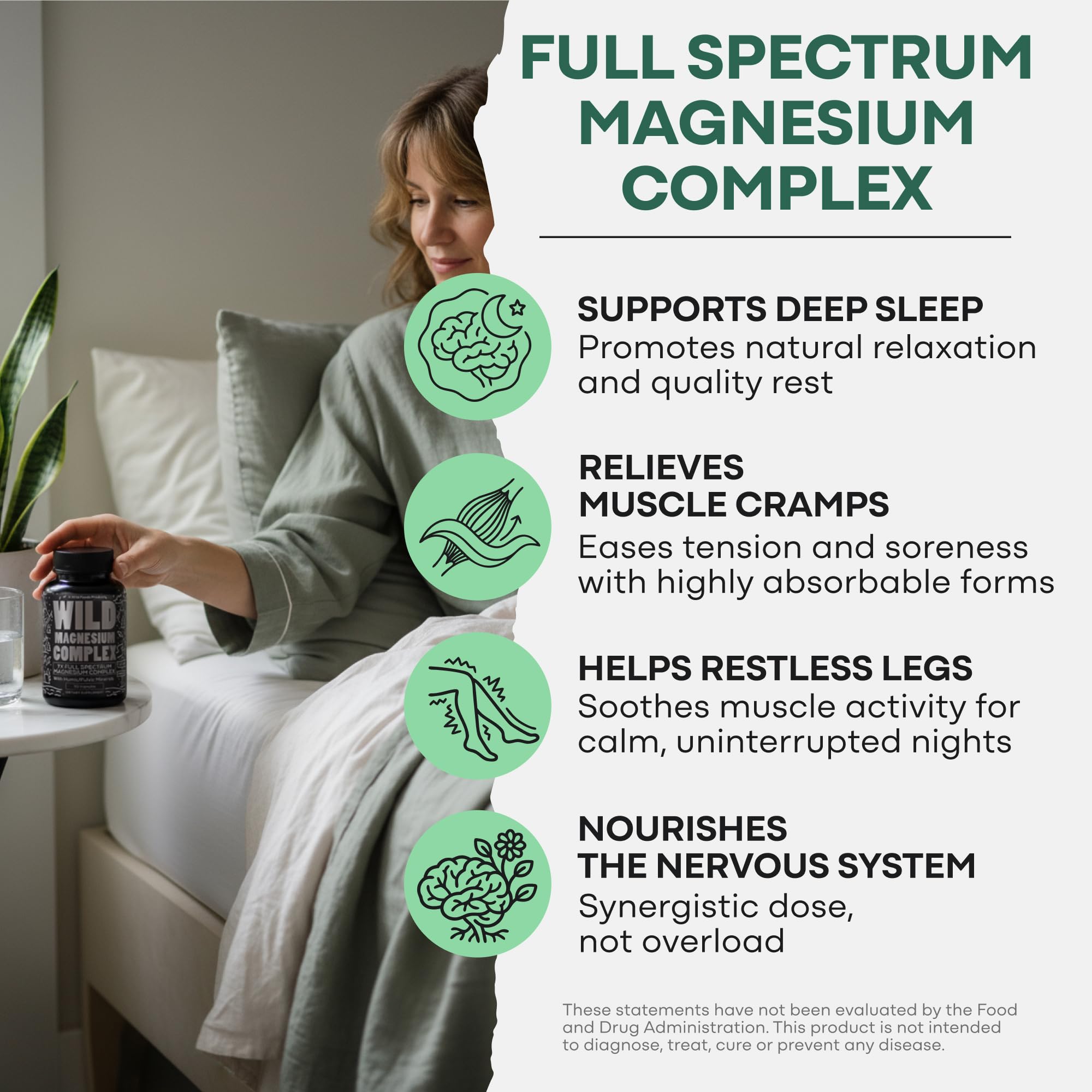 Wild Foods Magnesium Supplement 195g with packaging