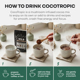 Wild Foods Mushroom Cacao Hot Chocolate 227g scoop and powder