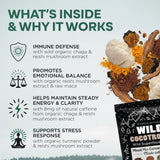 Wild Foods Mushroom Cacao Hot Chocolate packaging side view