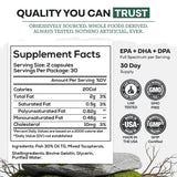 Wild Foods Omega-3 Fish Oil Capsules 1600mg back label