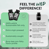 Wild Foods Omega-3 Fish Oil Capsules 1600mg close-up