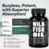 Wild Foods Omega 3 Fish Oil with measuring spoon