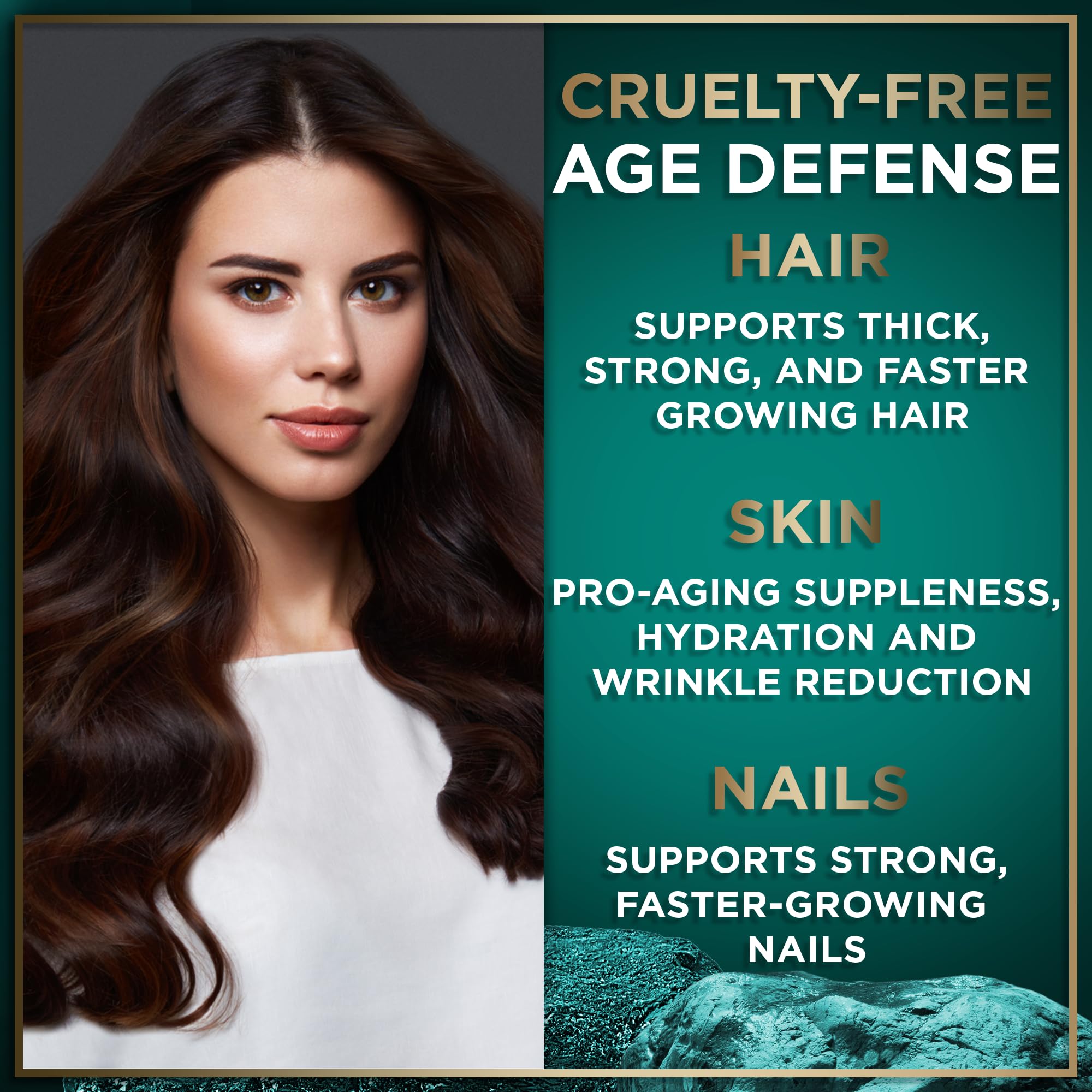WILD FUEL Collagen Vegan Tablets side view with dosage details