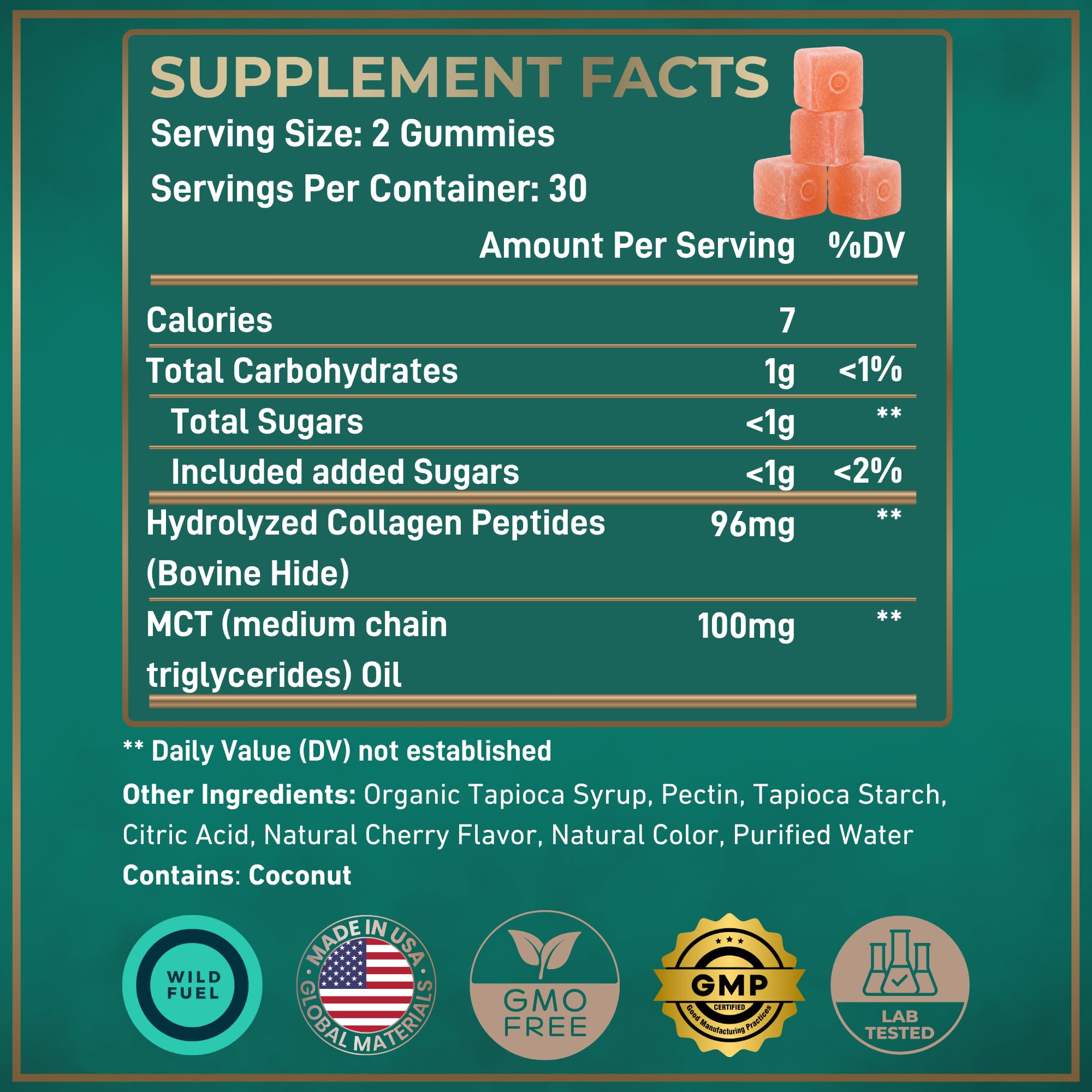 WILD FUEL Keto Gummies Cherry Flavour close-up
