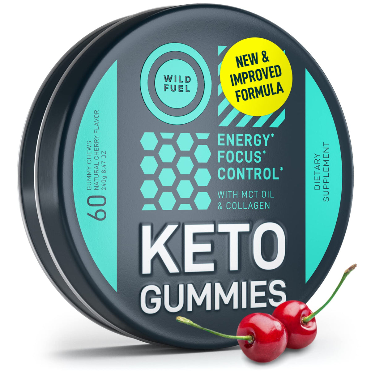 WILD FUEL Keto Gummies Cherry Flavour front view
