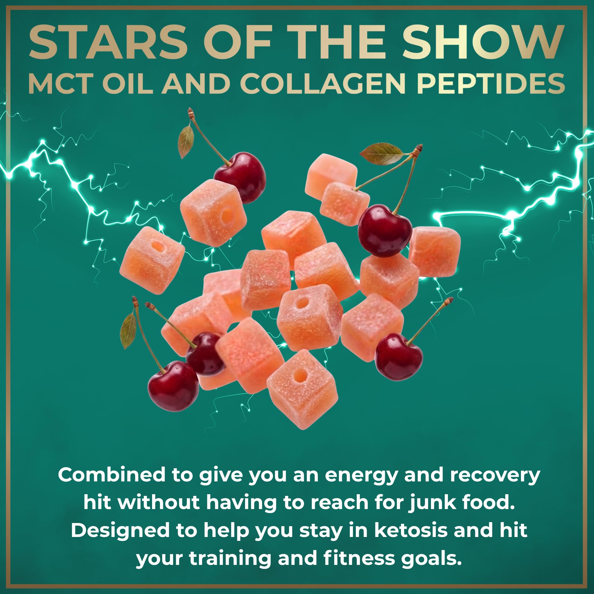 WILD FUEL Keto Gummies Cherry Flavour with fitness gear
