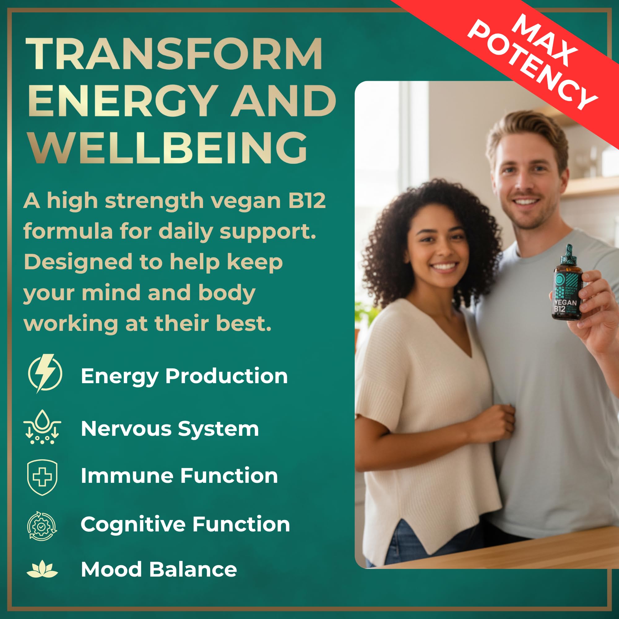 WILD FUEL Liquid B12 Drops 5000 mcg side view