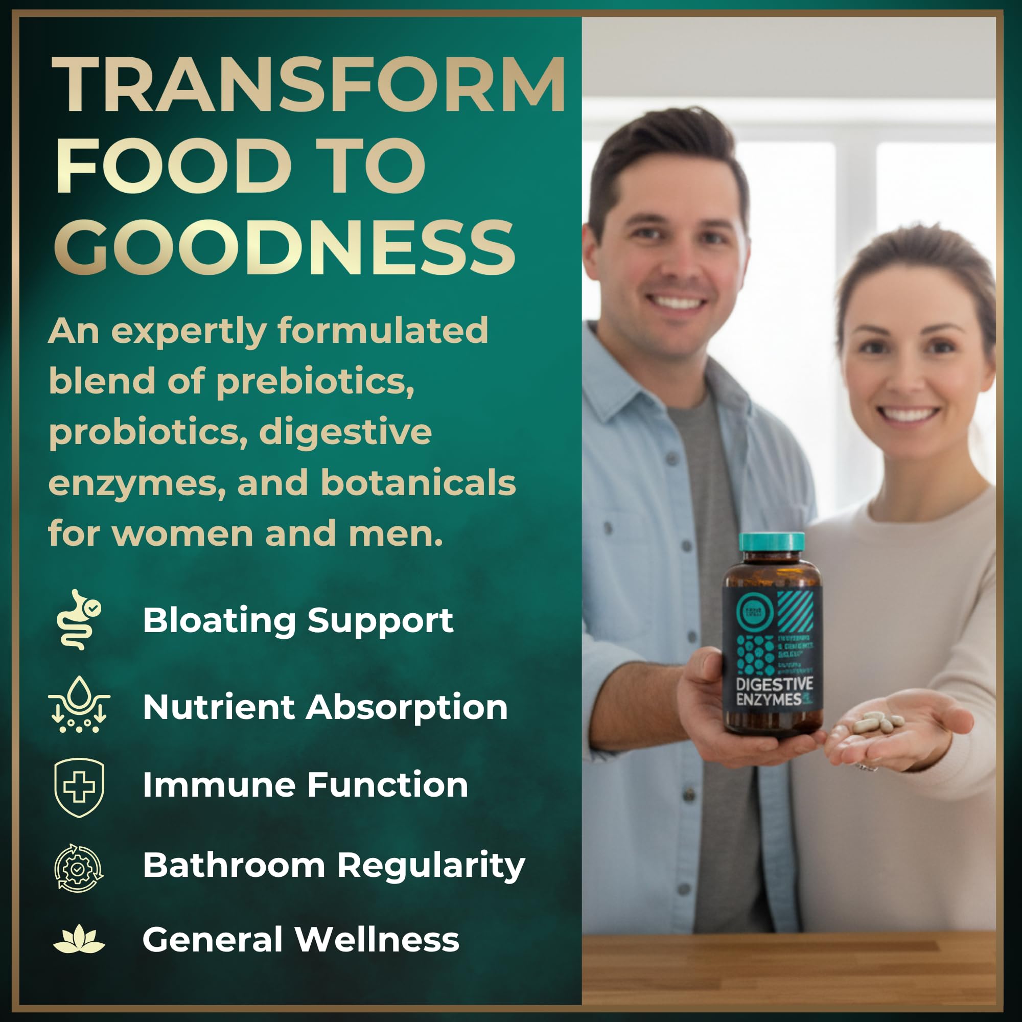 WILD FUEL Probiotics daily Enzymes bottle with 60 capsules