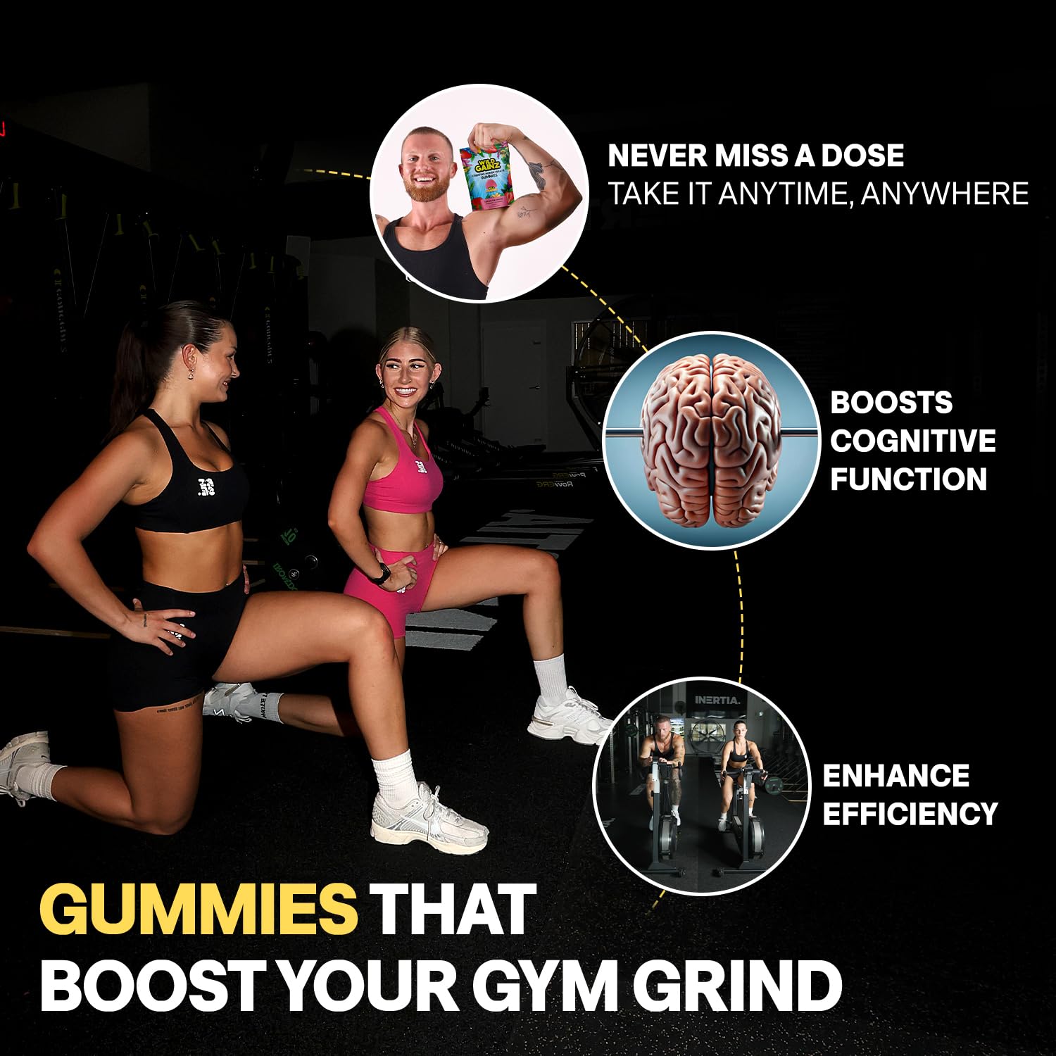 WILD GAINZ Creatine Gummies in a hand