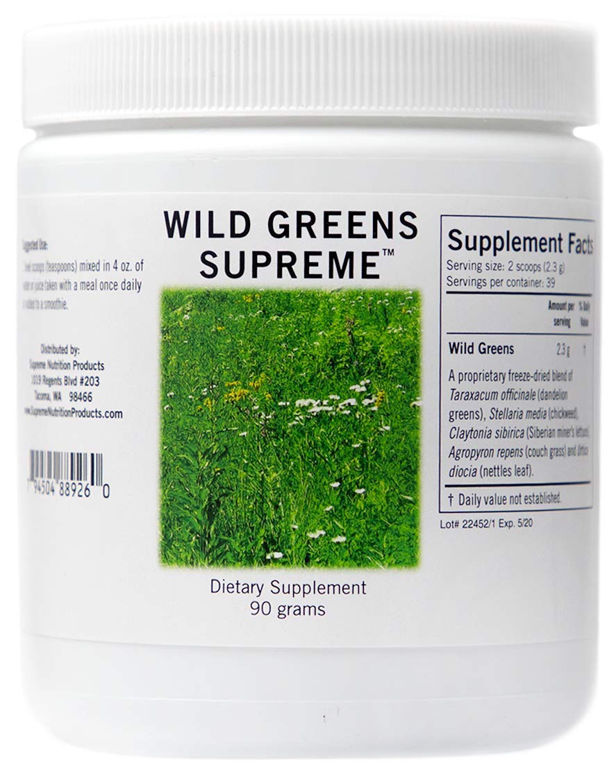 Wild Greens Herbal Supplement front view packaging