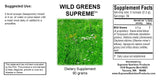 Wild Greens Herbal Supplement side view showing ingredients