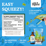 Wild & Organic adrenal support drops with measuring dropper