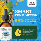 Wild & Organic adrenal support liquid drops lifestyle scene