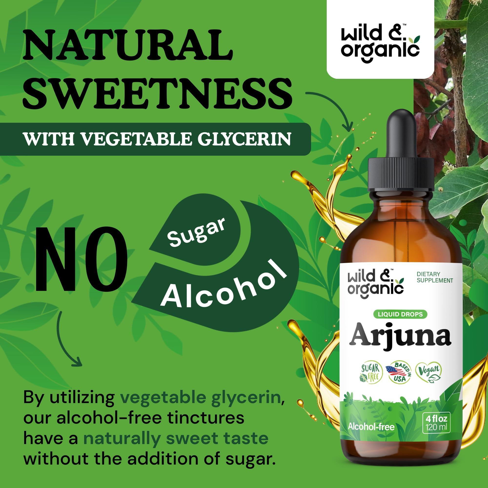 Wild & Organic Arjuna Tincture 500mg lifestyle scene
