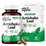 Wild & Organic Artichoke Extract Capsules 500mg bottle front view
