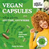 Wild & Organic Artichoke Extract Capsules 500mg capsules close-up