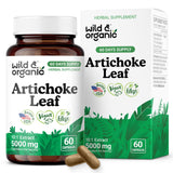 Wild & Organic Artichoke Extract Capsules 500mg front view