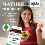 Wild & Organic Artichoke Extract Capsules 500mg side view
