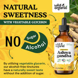 Wild & Organic Ashwagandha Liquid Drops with fresh herbs