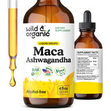 Wild & Organic Ashwagandha Maca Root Tincture front view