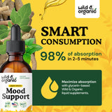 Wild & Organic Ashwagandha Mood Support Tincture dropper close-up
