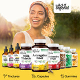 Wild & Organic Astragalus Capsules side view