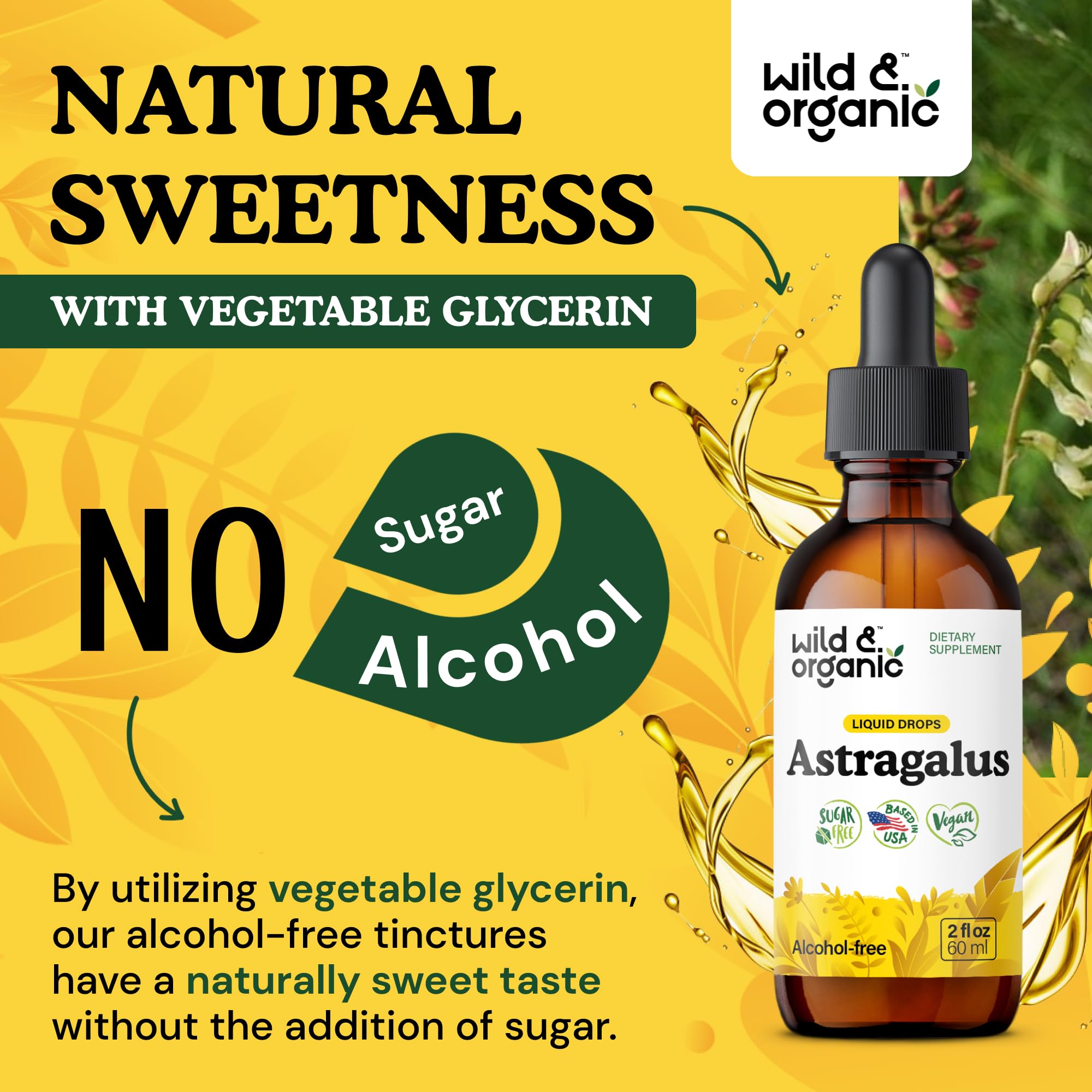 Wild & Organic Astragalus Tincture ingredients list