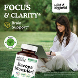 Wild & Organic Bacopa Monnieri capsules side view showing label