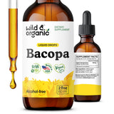 Wild & Organic Bacopa Monnieri Liquid Drops 450mg front view