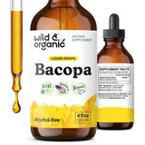 Wild & Organic Bacopa Monnieri Liquid Extract 450mg front view