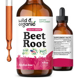 Wild & Organic Beetroot Extract Drops 400mg front view