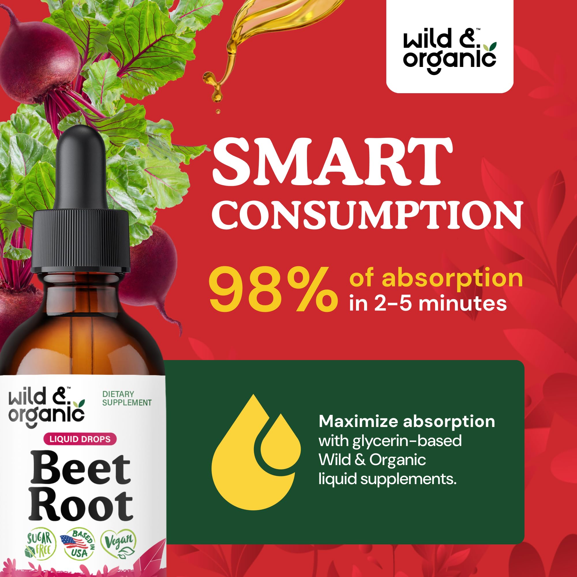 Wild & Organic Beetroot Extract Drops 400mg ingredients list