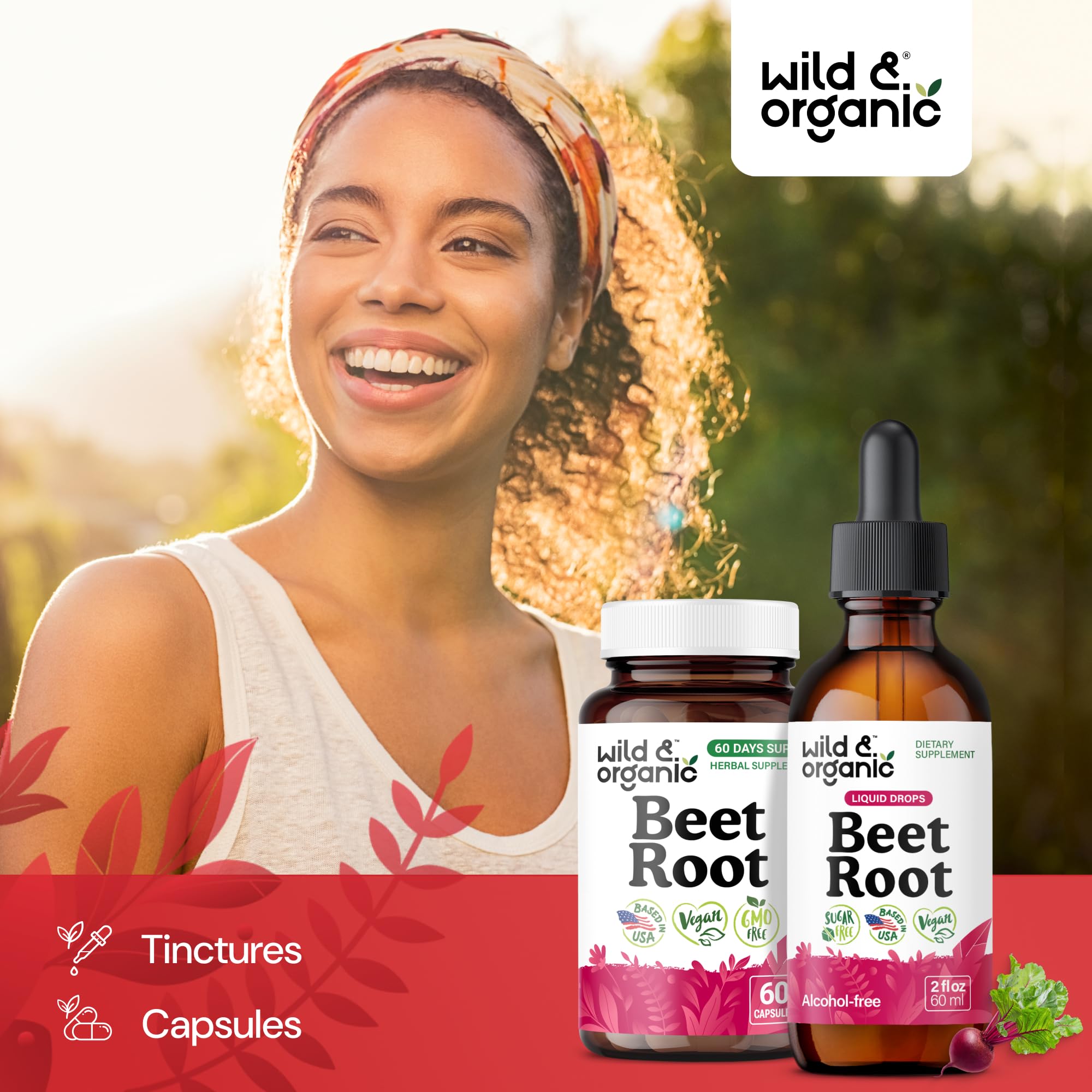 Wild & Organic Beetroot Extract Drops 400mg nutritional information