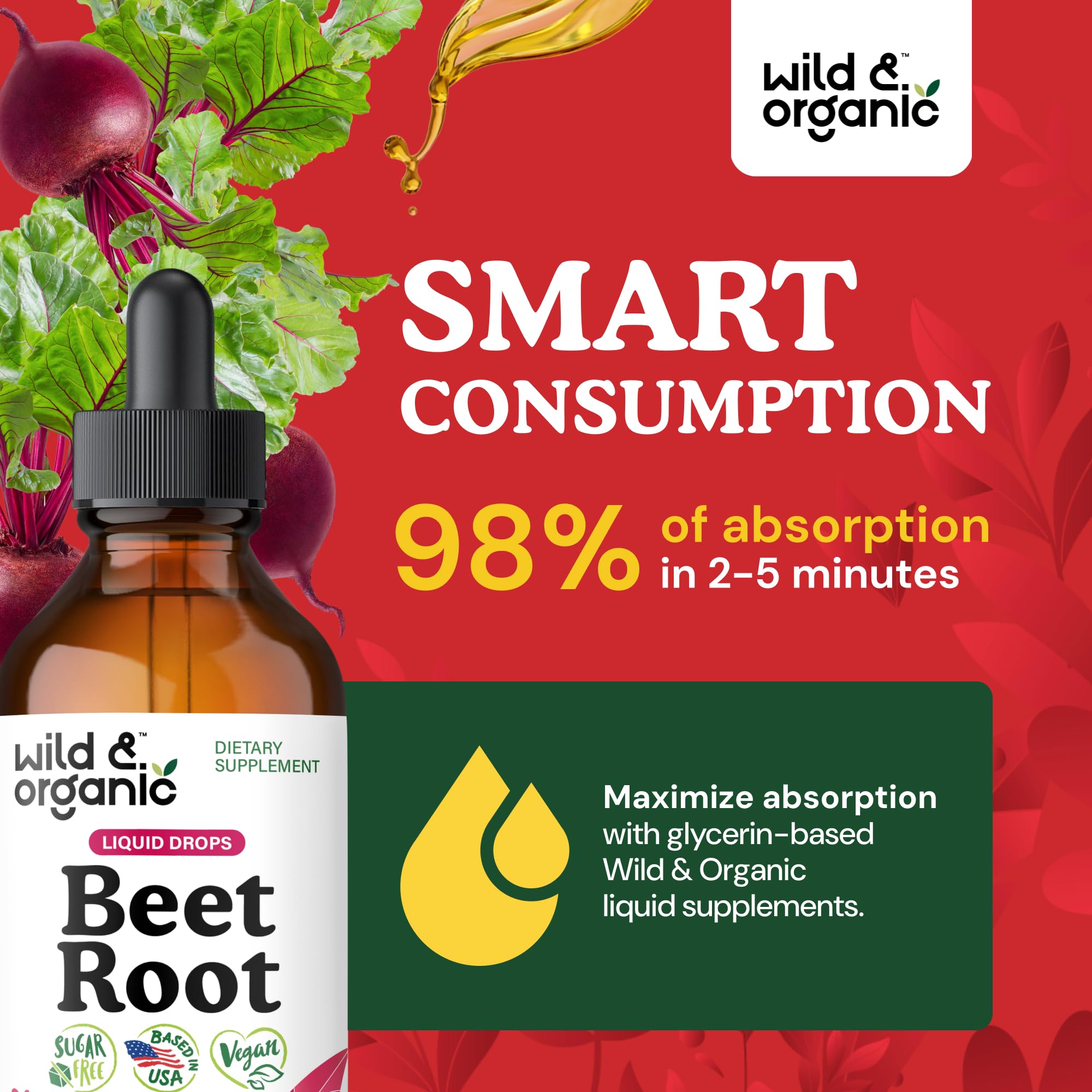 Wild & Organic Beetroot Extract Drops 400mg packaging