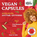 Wild & Organic Berberine HCL Capsules 1000 mg close-up of capsules