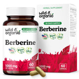 Wild & Organic Berberine HCL Capsules 1000 mg front view