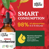 Wild & Organic Berberine Tincture 500mg bottle with dropper